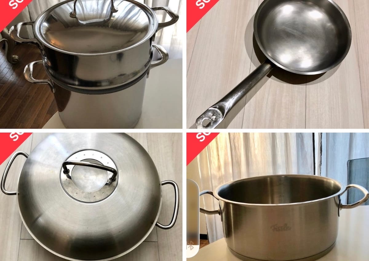 メルカリで売却したフライパンと鍋