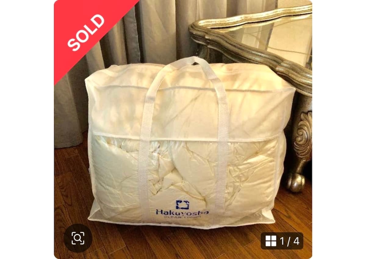 メルカリで売却した夏用の掛け布団